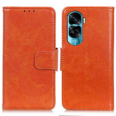 Handytasche Stand Schutzhülle Flip Leder Hülle N05P für Huawei Honor 90 Lite 5G Orange