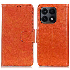 Handytasche Stand Schutzhülle Flip Leder Hülle N05P für Huawei Honor X8a 4G Orange