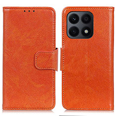 Handytasche Stand Schutzhülle Flip Leder Hülle N05P für Huawei Honor X8a 4G Orange