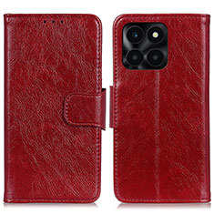 Handytasche Stand Schutzhülle Flip Leder Hülle N05P für Huawei Honor X8b Rot