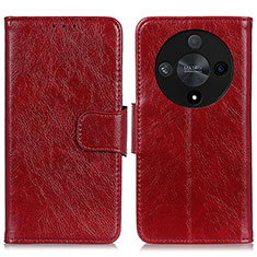 Handytasche Stand Schutzhülle Flip Leder Hülle N05P für Huawei Honor X9b 5G Rot