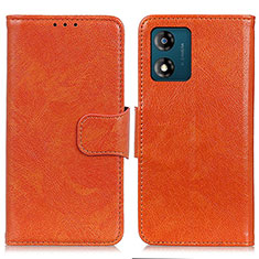 Handytasche Stand Schutzhülle Flip Leder Hülle N05P für Motorola Moto E13 Orange