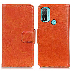 Handytasche Stand Schutzhülle Flip Leder Hülle N05P für Motorola Moto E20 Orange