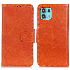 Handytasche Stand Schutzhülle Flip Leder Hülle N05P für Motorola Moto Edge 20 Lite 5G Orange