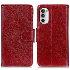 Handytasche Stand Schutzhülle Flip Leder Hülle N05P für Motorola Moto Edge (2022) 5G Rot