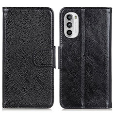 Handytasche Stand Schutzhülle Flip Leder Hülle N05P für Motorola Moto Edge (2022) 5G Schwarz