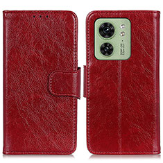 Handytasche Stand Schutzhülle Flip Leder Hülle N05P für Motorola Moto Edge (2023) 5G Rot