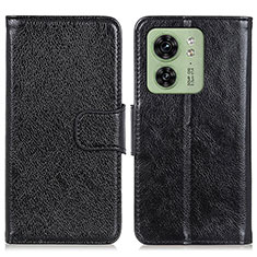 Handytasche Stand Schutzhülle Flip Leder Hülle N05P für Motorola Moto Edge (2023) 5G Schwarz