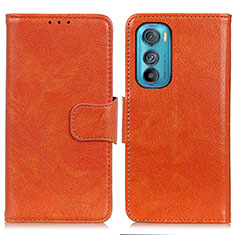 Handytasche Stand Schutzhülle Flip Leder Hülle N05P für Motorola Moto Edge 30 5G Orange