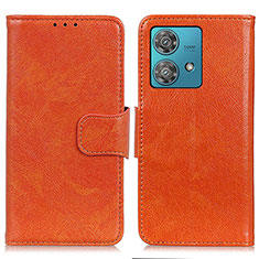 Handytasche Stand Schutzhülle Flip Leder Hülle N05P für Motorola Moto Edge 40 Neo 5G Orange