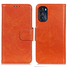 Handytasche Stand Schutzhülle Flip Leder Hülle N05P für Motorola Moto G 5G (2022) Orange