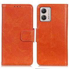 Handytasche Stand Schutzhülle Flip Leder Hülle N05P für Motorola Moto G53 5G Orange