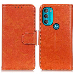 Handytasche Stand Schutzhülle Flip Leder Hülle N05P für Motorola Moto G71 5G Orange