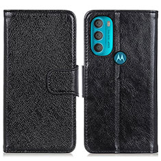 Handytasche Stand Schutzhülle Flip Leder Hülle N05P für Motorola Moto G71 5G Schwarz