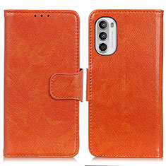 Handytasche Stand Schutzhülle Flip Leder Hülle N05P für Motorola Moto G82 5G Orange