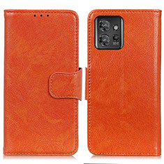 Handytasche Stand Schutzhülle Flip Leder Hülle N05P für Motorola ThinkPhone 5G Orange