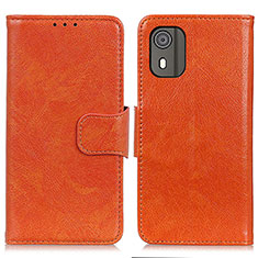 Handytasche Stand Schutzhülle Flip Leder Hülle N05P für Nokia C02 Orange