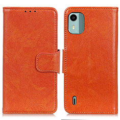 Handytasche Stand Schutzhülle Flip Leder Hülle N05P für Nokia C12 Orange