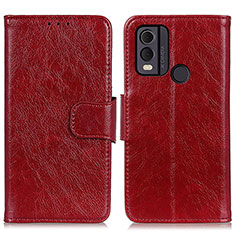 Handytasche Stand Schutzhülle Flip Leder Hülle N05P für Nokia C22 Rot