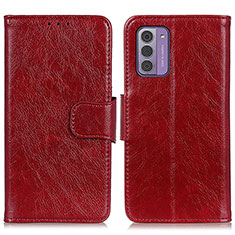 Handytasche Stand Schutzhülle Flip Leder Hülle N05P für Nokia G42 5G Rot