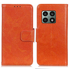 Handytasche Stand Schutzhülle Flip Leder Hülle N05P für OnePlus 10 Pro 5G Orange