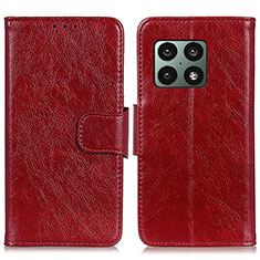 Handytasche Stand Schutzhülle Flip Leder Hülle N05P für OnePlus 10 Pro 5G Rot