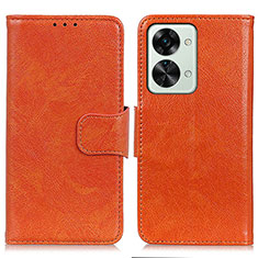 Handytasche Stand Schutzhülle Flip Leder Hülle N05P für OnePlus Nord 2T 5G Orange