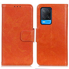 Handytasche Stand Schutzhülle Flip Leder Hülle N05P für Oppo A54 4G Orange