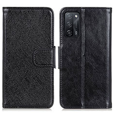 Handytasche Stand Schutzhülle Flip Leder Hülle N05P für Oppo A55 5G Schwarz