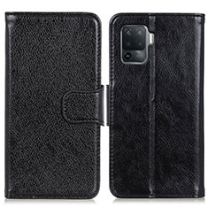 Handytasche Stand Schutzhülle Flip Leder Hülle N05P für Oppo A94 4G Schwarz