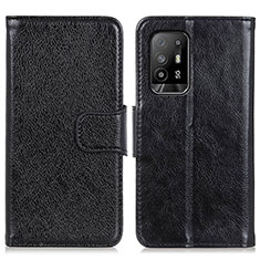 Handytasche Stand Schutzhülle Flip Leder Hülle N05P für Oppo A94 5G Schwarz