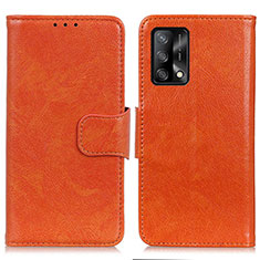 Handytasche Stand Schutzhülle Flip Leder Hülle N05P für Oppo F19 Orange