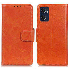 Handytasche Stand Schutzhülle Flip Leder Hülle N05P für Oppo Find X5 Lite 5G Orange