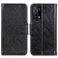 Handytasche Stand Schutzhülle Flip Leder Hülle N05P für Oppo K9 5G Schwarz