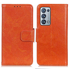 Handytasche Stand Schutzhülle Flip Leder Hülle N05P für Oppo Reno6 Pro 5G Orange