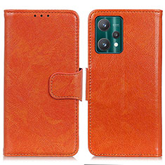 Handytasche Stand Schutzhülle Flip Leder Hülle N05P für Realme 9 5G Orange