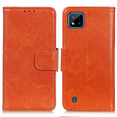 Handytasche Stand Schutzhülle Flip Leder Hülle N05P für Realme C20 Orange