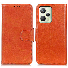 Handytasche Stand Schutzhülle Flip Leder Hülle N05P für Realme C35 Orange