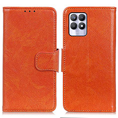 Handytasche Stand Schutzhülle Flip Leder Hülle N05P für Realme Narzo 50 4G Orange