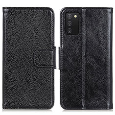 Handytasche Stand Schutzhülle Flip Leder Hülle N05P für Samsung Galaxy A02s Schwarz