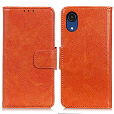 Handytasche Stand Schutzhülle Flip Leder Hülle N05P für Samsung Galaxy A03 Core Orange