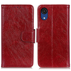 Handytasche Stand Schutzhülle Flip Leder Hülle N05P für Samsung Galaxy A03 Core Rot