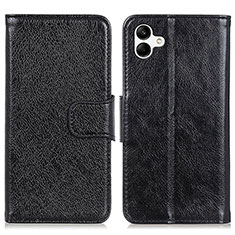 Handytasche Stand Schutzhülle Flip Leder Hülle N05P für Samsung Galaxy A04 4G Schwarz