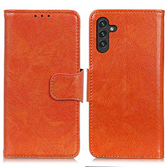 Handytasche Stand Schutzhülle Flip Leder Hülle N05P für Samsung Galaxy A04s Orange