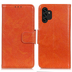 Handytasche Stand Schutzhülle Flip Leder Hülle N05P für Samsung Galaxy A13 4G Orange