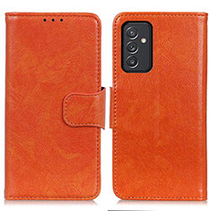 Handytasche Stand Schutzhülle Flip Leder Hülle N05P für Samsung Galaxy A15 4G Orange