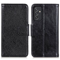 Handytasche Stand Schutzhülle Flip Leder Hülle N05P für Samsung Galaxy A15 4G Schwarz