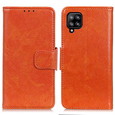 Handytasche Stand Schutzhülle Flip Leder Hülle N05P für Samsung Galaxy A22 4G Orange