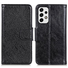 Handytasche Stand Schutzhülle Flip Leder Hülle N05P für Samsung Galaxy A23 4G Schwarz