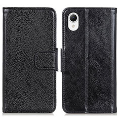 Handytasche Stand Schutzhülle Flip Leder Hülle N05P für Samsung Galaxy A23e 5G Schwarz